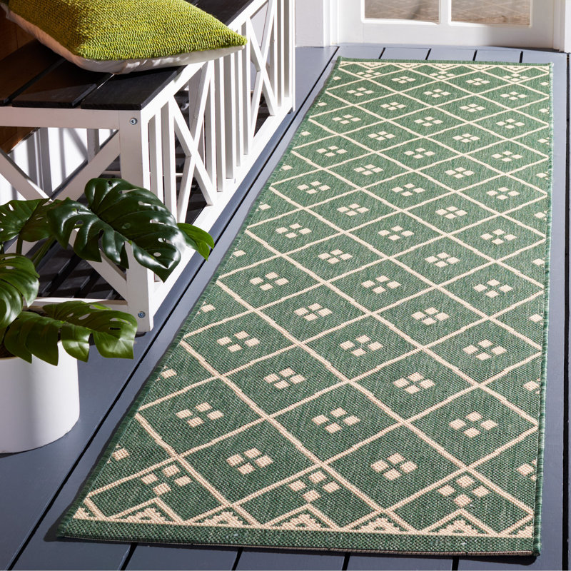 Courtyard Performance Geometric Indoor/Outdoor Area Rug, Runner 2'3" x 8'