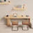 Wood color Rectangle Solid Wood Desks-108739689