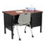 Bureau rectangulaire en acier pour piédestal