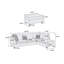 3 pièces Canapé modulaire réversible pour canapé de salon et repose-pieds en polyfibre-121052222