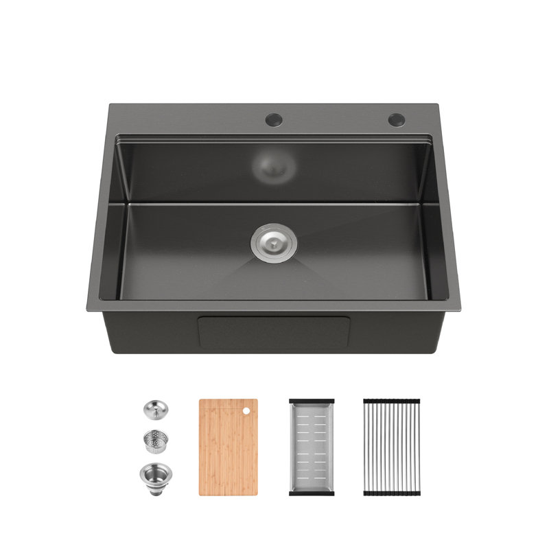 Stainless Steel Kitchen Sink, Black