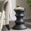 Table d'appoint légère en béton de 19,45 po de hauteur, 16,05 po x 16,05 po, fabriquée à la main, sans assemblage pour petite salle d'eau