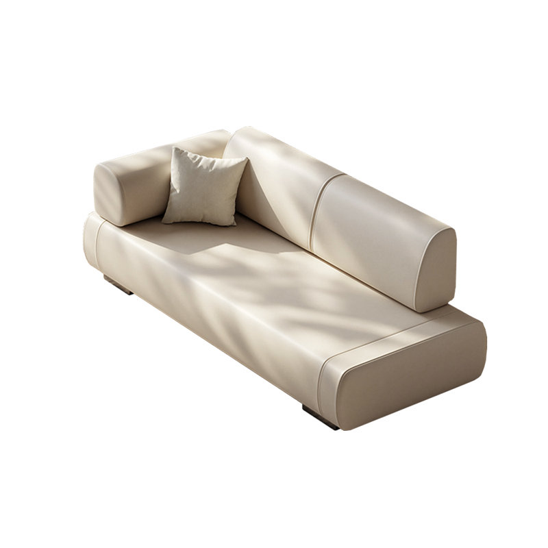 Méridiennes confort intérieur en similicuir, Accoudoir à gauche (vu de face), Beige