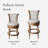 Maven Lane Pullman Stool with Fabric Upholstery-93617879-93617878-121594406