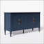 Buffet rétro bleu avec tablettes réglables pour un rangement polyvalent et une décoration intérieure élégante