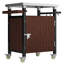 Bar extérieur avec surface en acier inoxydable et rangement - Chariot mobile pour fêtes de patio