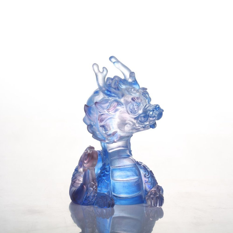 LIULI Crystal, Zodiac Figurine, Year of the Dragon | The Divine Dragon Soars