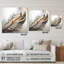 Plume blanche aquarelle - art mural abstrait transitionnel en acrylique pour le salon-198642461