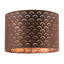 Chocolate Brown Cotton Fabric Lamp Shade With Geometric Arch Pattern By 