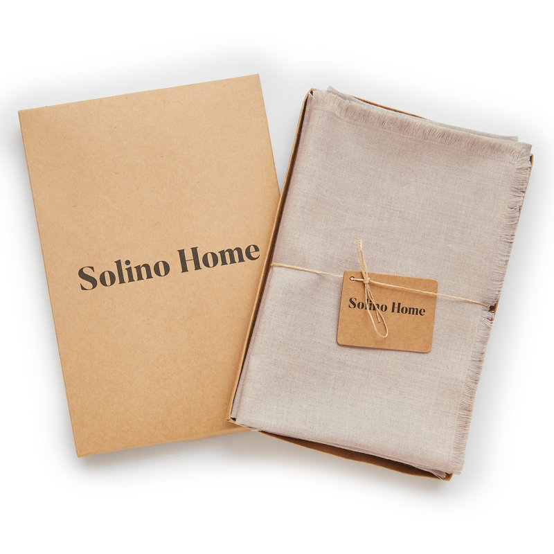 Fringe - 100% Pure Linen Dinner Napkins, Natural