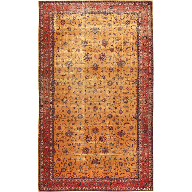 Grands tapis indiens antiques surdimensionnés 50119 naz