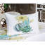Drap-housse et coussin décoratif Ambesonne, bleu et blanc-106793417