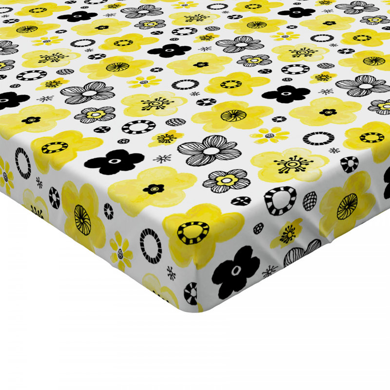 Microfiber Floral Fitted Sheet, Twin XL Fitted Sheet