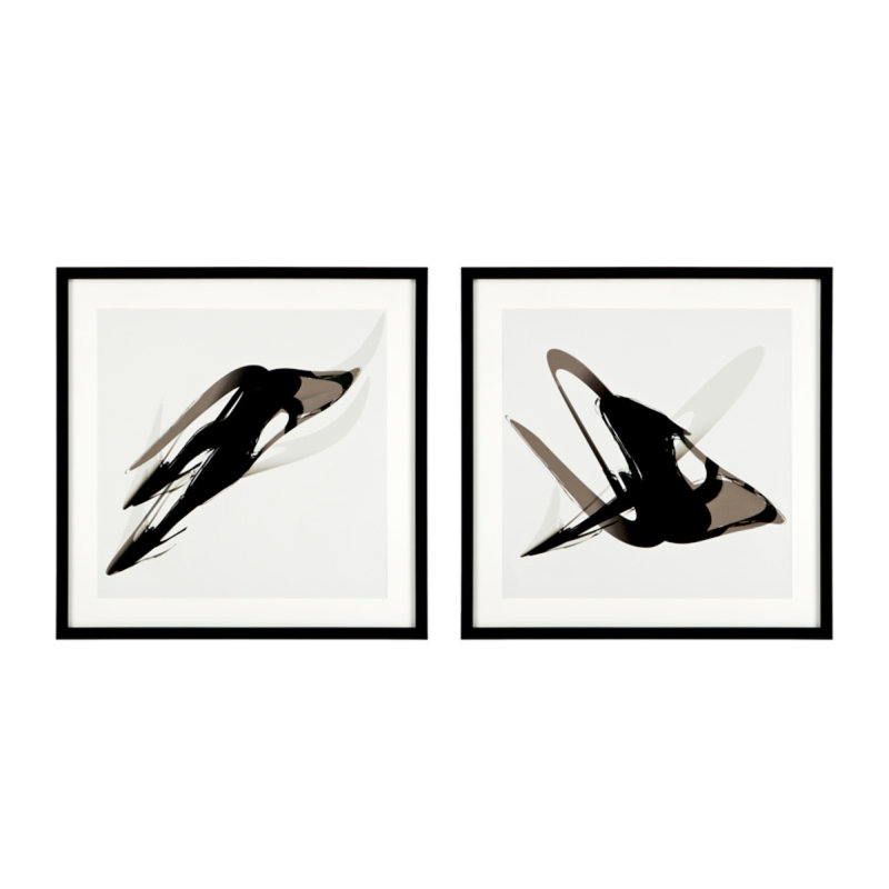 «Abstract» par Ivan Melotti, ensemble de 2 reproductions encadrées