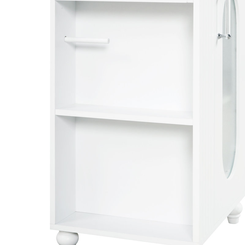 Meuble-lavabo de 20 po avec lavabo en céramique, porte et armoire de rangement