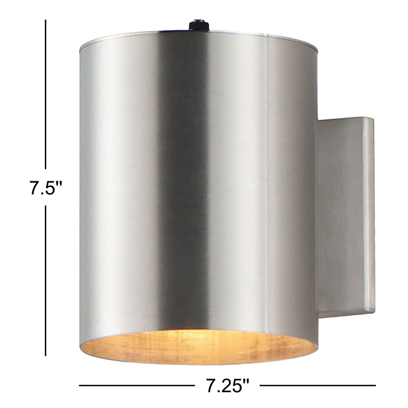Barbara Outdoor Armed Sconce, Brushed Aluminum