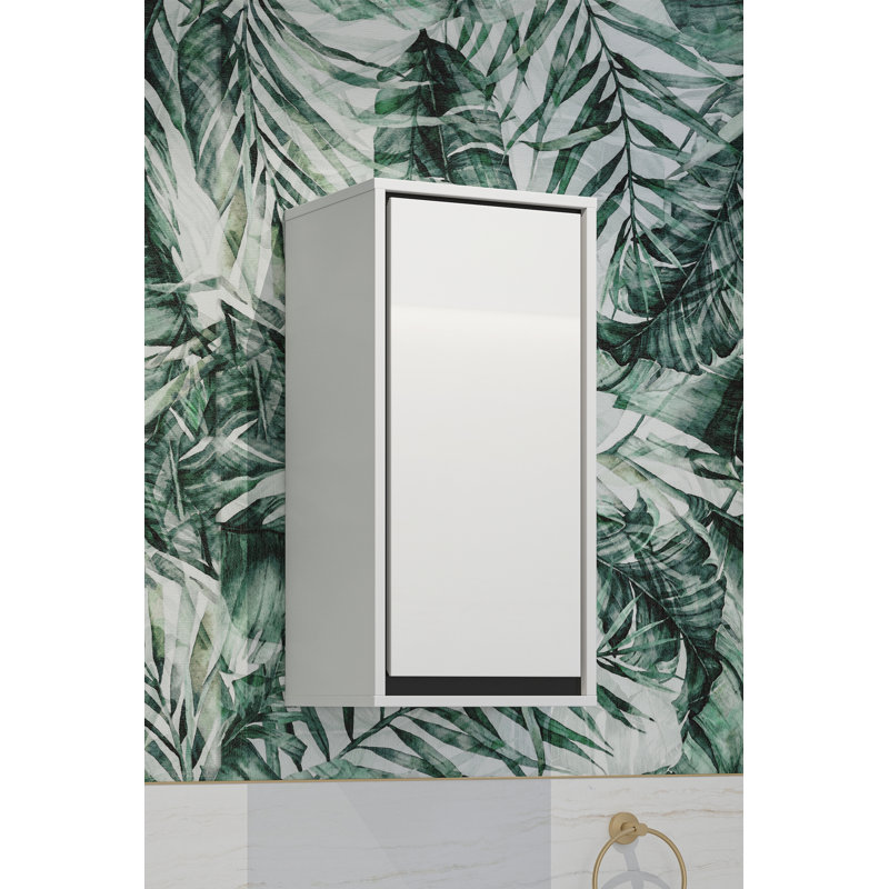 Rodner Laminate Wall Bathroom Cabinet, White