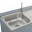 Îlot de cuisine extérieur 39,4 po avec évier en acier inoxydable 304-1107841421