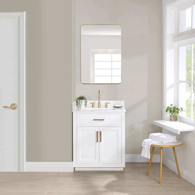 Ensemble de meuble-lavabo simple 30 po Gavino, Blanc