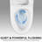 White Ceramic 1.1/1.6 Toilet, Comfort Height, Soft Close Seat, And One White, & Approved