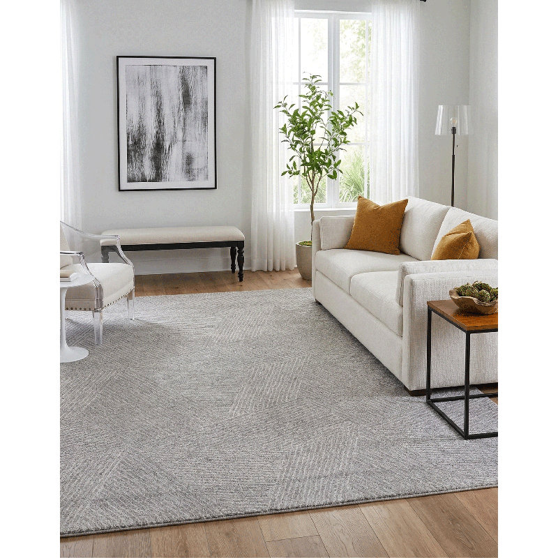 Marut Handmade Wool Geometric Area Rug, Rectangle 5' x 8'
