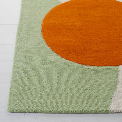 Felipe Handmade Wool Green/Black Rug