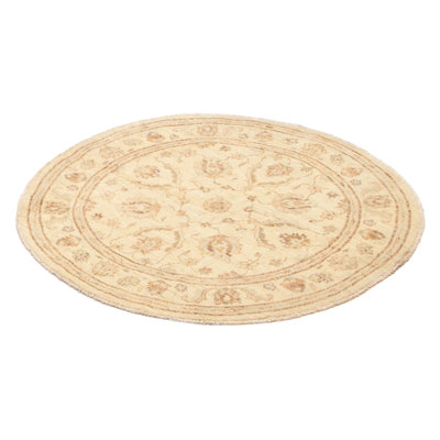 One-of-a-Kind 4'1" X 4'1" New Age Round Wool Area Rug in Cream