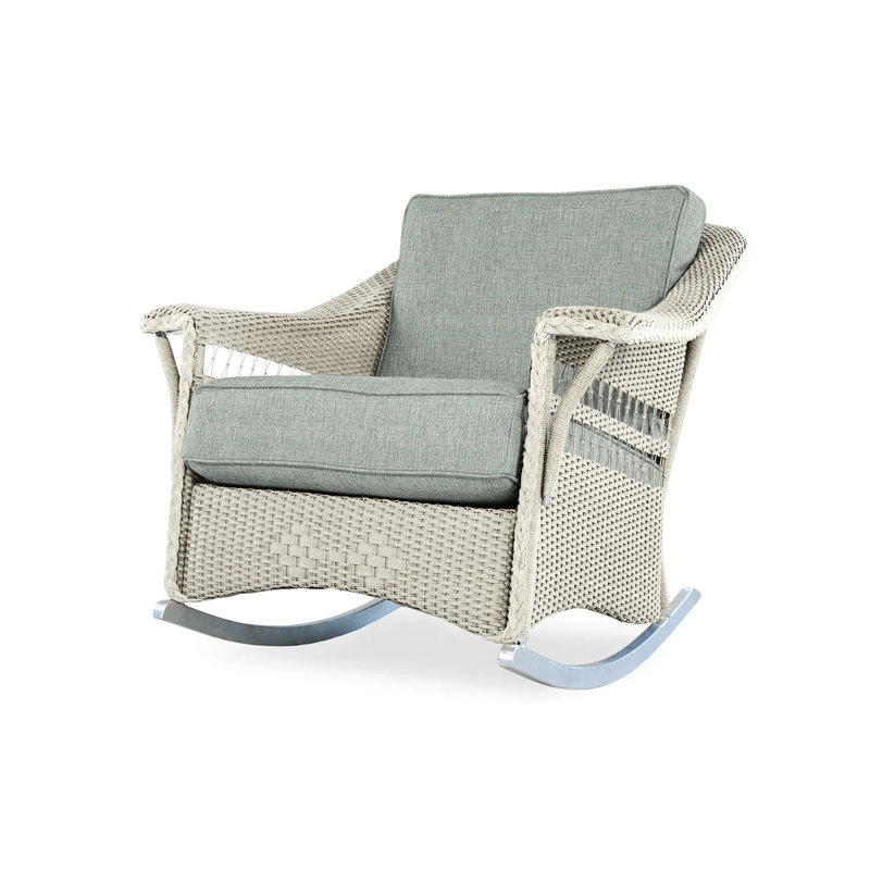 Nantucket Outdoor Rocker Chair, Linen, Callen Celadon