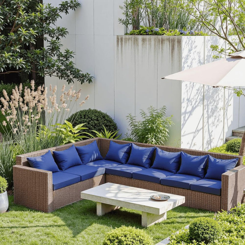 Outdoor Seat Cushion Set 24 x 24 x 4 Inch, Waterproof & Fade Resistant Patio Furniture Cushions