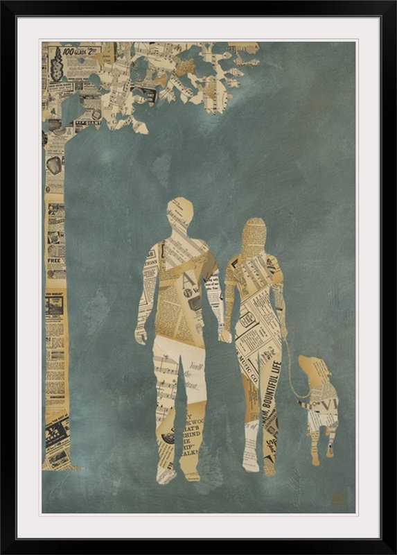 «Summer Stroll» par Mollyemma, impression, Cadre noir, H 32 po x l 24 po x P 1 po