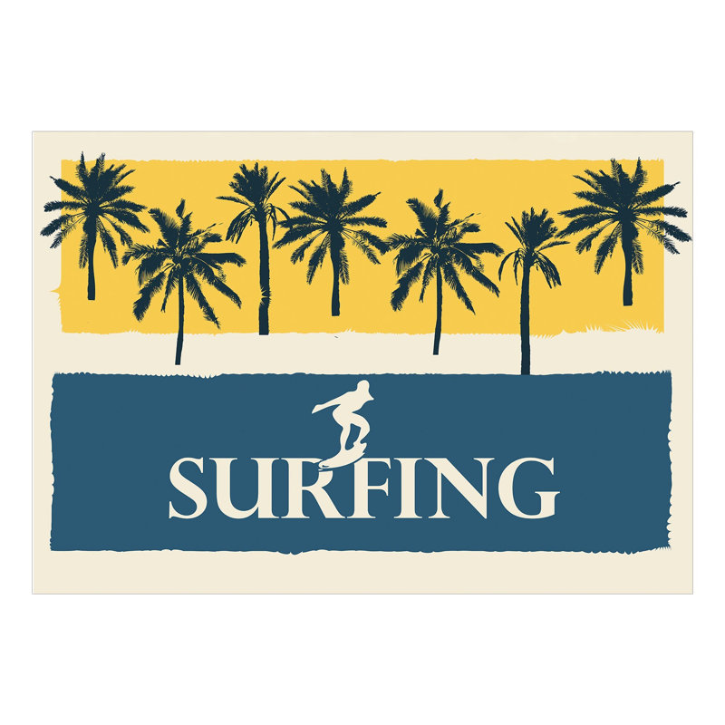 Murale Amarpreet Surf Peel & Stick, L 154 po x L 110 po