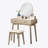 Contemporary Wood Vanity and Stool Set-1817994477