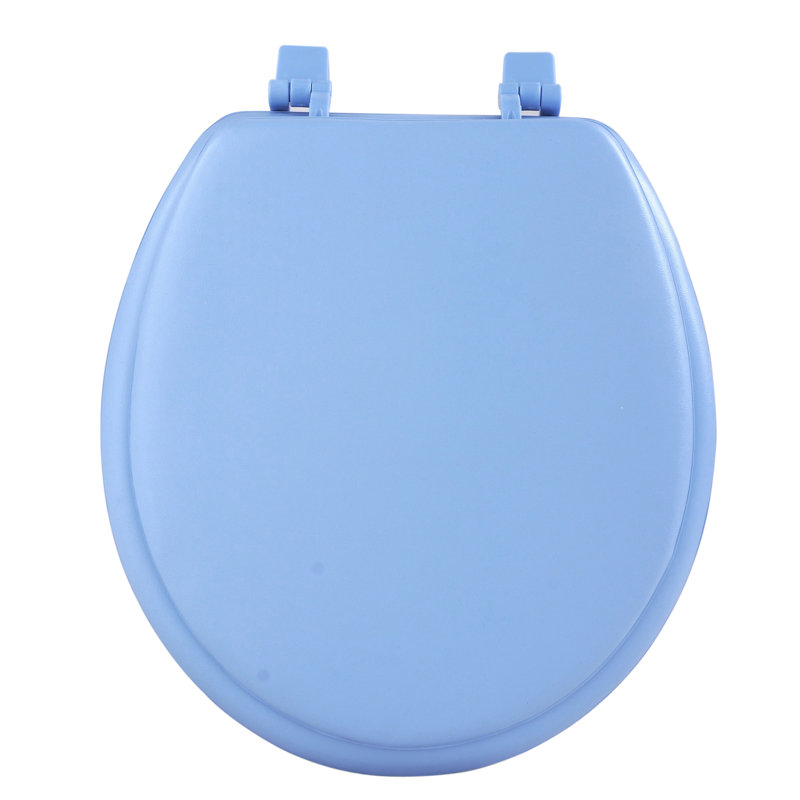 Fantasia Woven Trends Vinyl Toilet Seat for Bathroom with Lid Set, Aqua, Standard