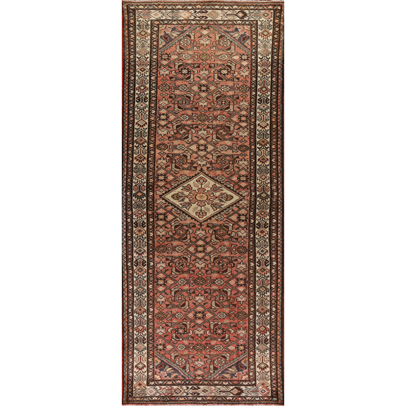 Tapis de couloir géométrique traditionnel 4x11