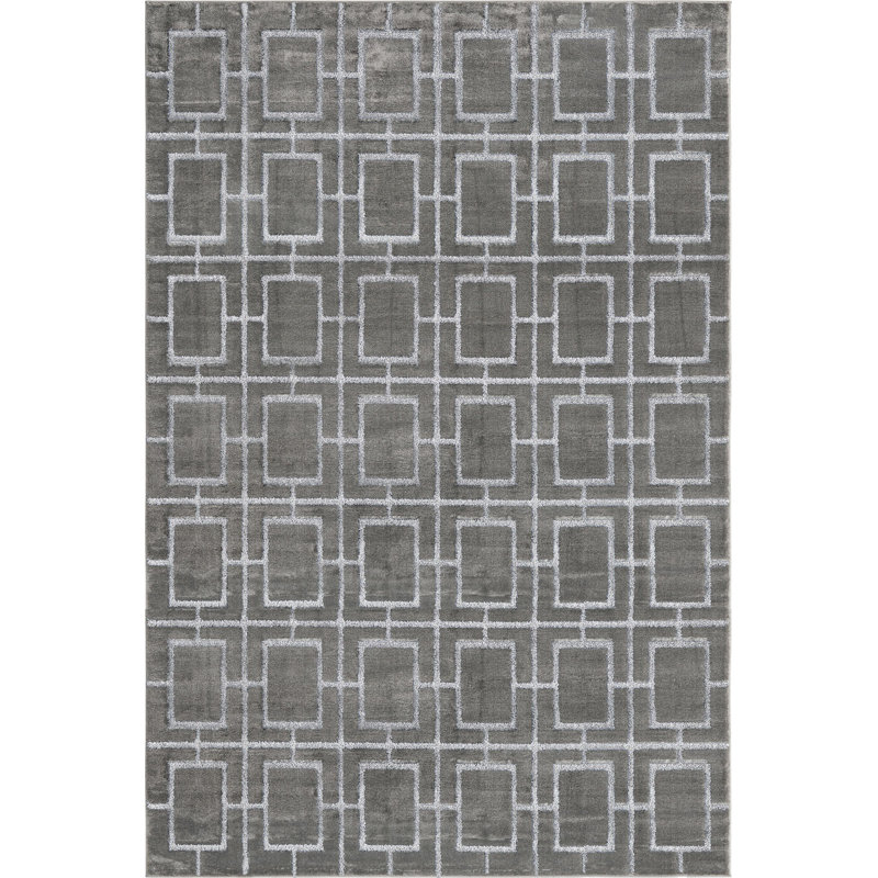 Geometric Indoor Rug, Rectangle 6' x 9'