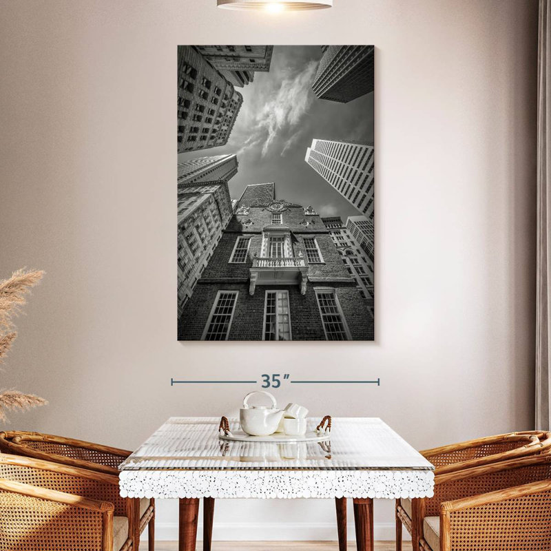 Aime Boston Old State House - monochrome, H 24 po x l 16 po