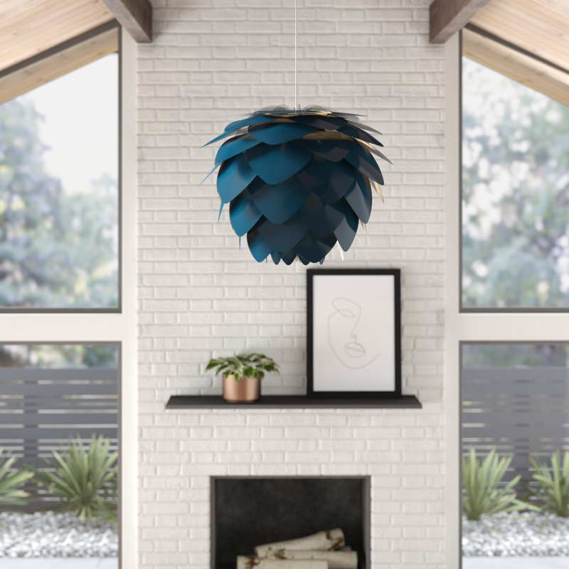 Estelle 1 - Light Single Pendant, 18.9" H x 23.3" W, White, White