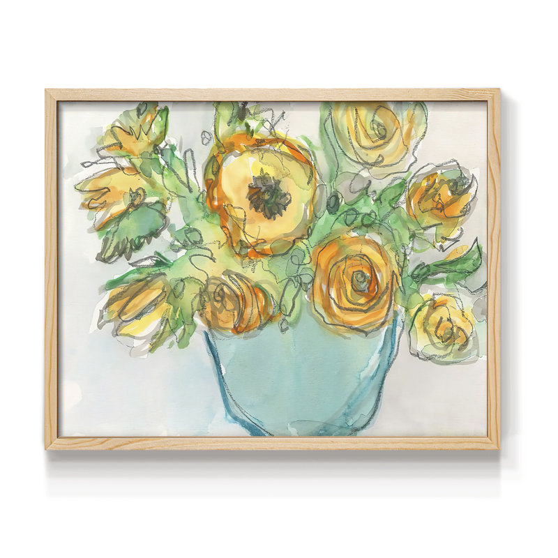 Printemps, accent floral II, reproduction encadrée, H 8 po x l 10 po, Naturel