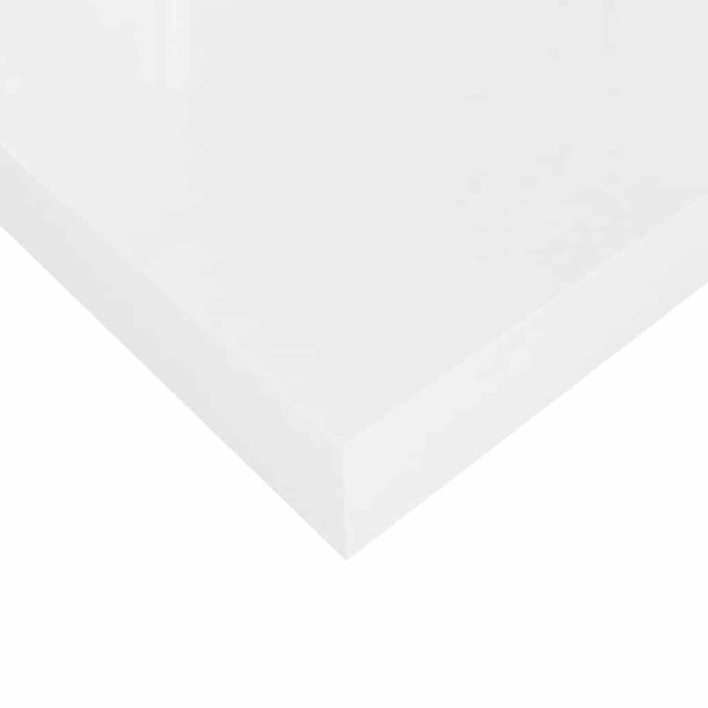 Wall Shelf Floating Shelf Wall Mounted Display Shelf for Photo Frame, High Gloss White, 1.5" H x 35.4" W x 9.3" D