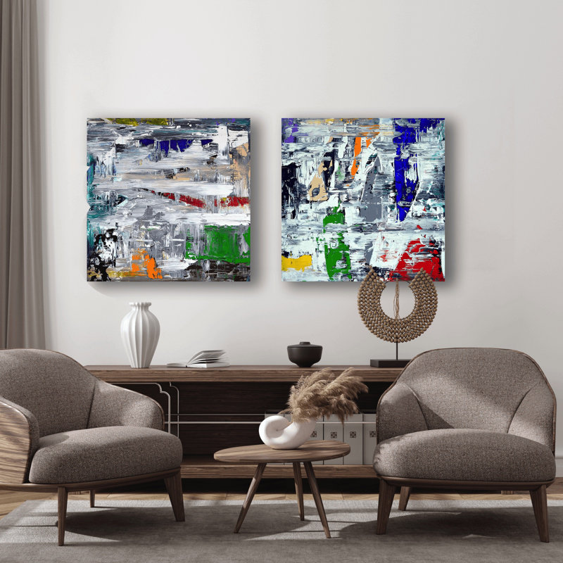 Colore Tributo Set by John Beard - Artist Enhanced Canvas Print, 20" W x 20" H x 1.5" D, Unframed