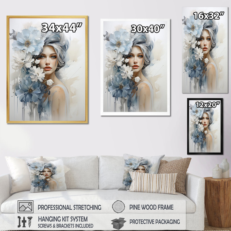 Orange orange abstrait bleu, natures mortes I - reproductions d'art murales abstraites, Noir, H 20 po x l 12 po x P 1 po