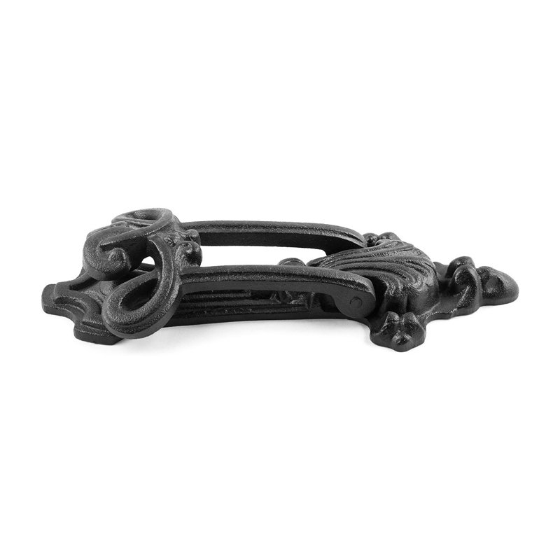Victorian Black Cast Iron Door Knocker with Rust Resistant Finish