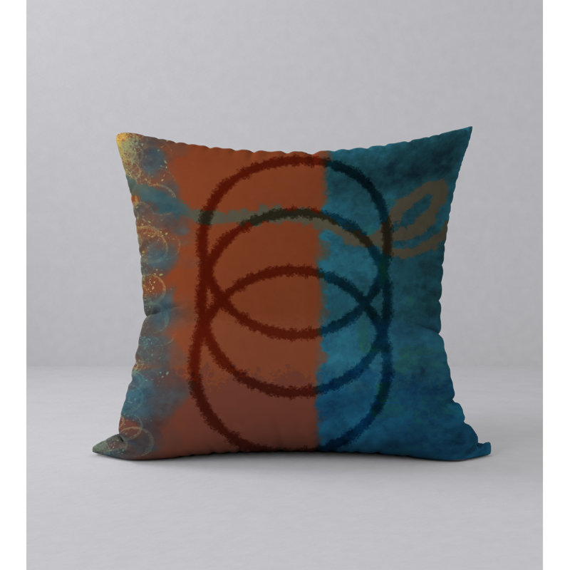 Victor Abstract Reversible Throw Pillow, 24" x 24"