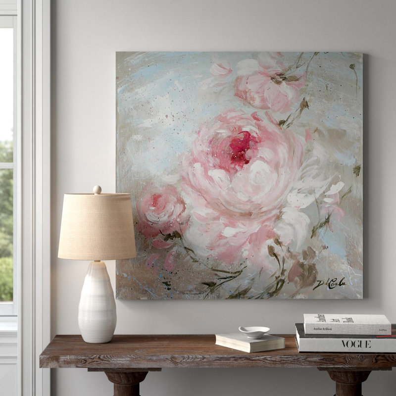 « rosé ii », impression sur toile tendue, H 12 po x l 12 po x P 1,5 po