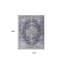 Tapis floral lavé bleu et ivoire 9 pi x 12 pi tissé à la machine