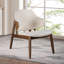 Chaise d'appoint de style moderne Mid-Century avec dossier à oreilles
