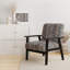 Fauteuil d'appoint rembourré à motif cachemire rayé bleu et rose