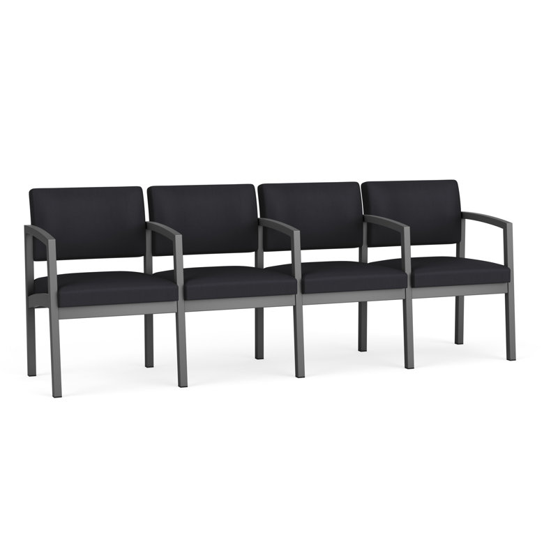 Structure en métal 4 places Lenox, Gris anthracite, Noir Patriot Plus - nettoyez le vinyle avec un lin