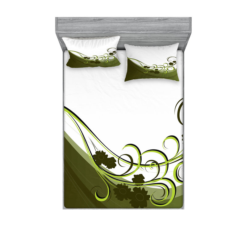 Drap-housse et coussin décoratif Ambesonne, Ensemble de draps-housses pour très grand lit + 4
