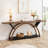 2-Tier Console Table, 70.86" Entryway Table with Half Moon Frame-1428235077